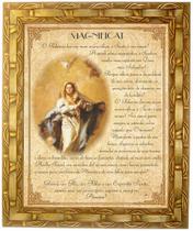 Quadro Da Oração Do Magnificat, Mod.01, Tam.30x25cm. Angelus