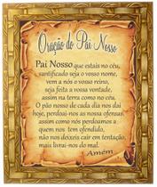 Quadro Da Oração Do Pai Nosso, Mod. 02, Tam.30x25cm. Angelus