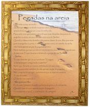 Quadro Da Oração Pegadas na Areia, Mod. 01, 30x25cm. Angelus Quadro Da Oração Pegadas na Areia, Mod. 01, 30x25cm. Angelus