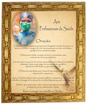 Quadro da Oração Profissionais da Saúde, 01,30x25cm. Angelus