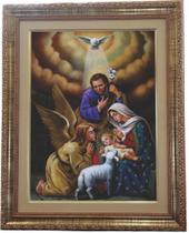 Quadro Da Sagrada Família Natal, Mod.01, Med. 53x43 Angelus