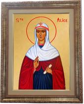 Quadro Da Santa Alice, ícone, Mod. 01, Tam. 53x43cm. Angelus