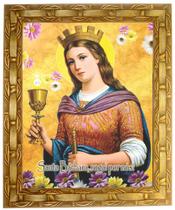 Quadro Da Santa Bárbara, Mod. 01, Tam. 30x25cm. Angelus