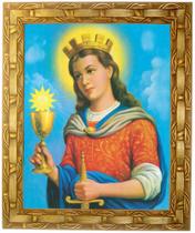 Quadro Da Santa Bárbara, Mod. 02, Tam. 30x25cm. Angelus