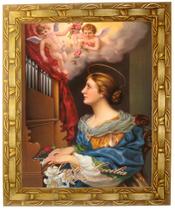 Quadro da Santa Cecília, mod. 02, Tam. 30x25cm. Angelus