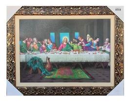 Quadro Da Santa Ceia Grande Moldura Luxo 85 X 65 Cm Cor Dourado Cor Da Armação Dourado Quadro Da Santa Ceia Grande Moldura Luxo 85 X 65 Cm Cor Dourado Cor Da Armação Dourado