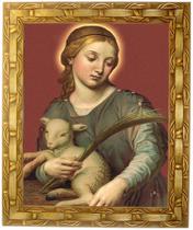 Quadro Da Santa Inês, Mod. 02, Tam. 30x25cm. Angelus