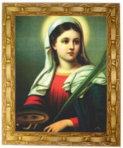 Quadro Da Santa Luzia, Mod. 01, Tam. 30x25cm. Angelus