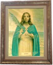 Quadro da Santa Luzia, Modelo 04, Tamanho 53x43cm. Angelus