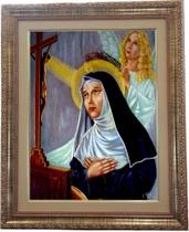 Quadro da Santa Rita Cássia, Mod. 01, Med. 53X43cm. Angelus Quadro da Santa Rita Cássia, Mod. 01, Med. 53X43cm. Angelus