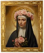 Quadro Da Santa Rosa De Lima, Mod. 02, Tam.30x25cm. Angelus Quadro Da Santa Rosa De Lima, Mod. 02, Tam.30x25cm. Angelus