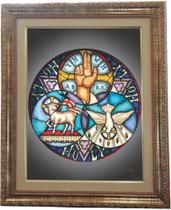 Quadro da Santíssima Trindade, Mod.04, Tam. 53x43cm. Angelus