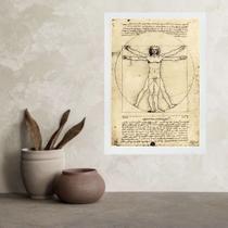 Quadro Da Vinci O Homem Vitruviano 45x34cm