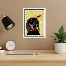 Quadro Dachshund Selo Salsicha 33X24Cm - Com Vidro