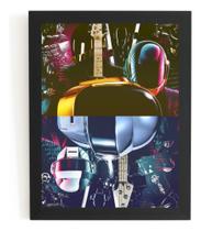 Quadro Daft Punk Musica Arte Poster Com Moldura