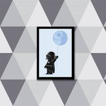 Quadro Darth Vader Baby 45x34cm - com vidro