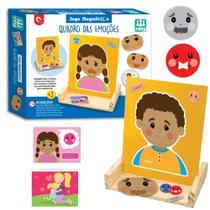 Quadro das Emoções Jogo Infantil Didático Lousa Magnética 30 Imãs para Crianças +3 Anos
