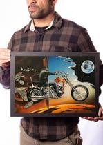 Quadro David Mann Arte Moto Portal Motoclube Decoração