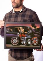 Quadro David Mann Arte Motociclista X Madame