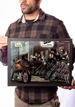Quadro David Mann Arte Motociclistas Motoclube Decoração