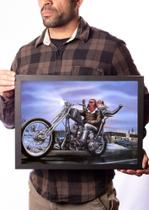 Quadro David Mann Arte Vida Motociclista Decoração Moto Club