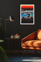 Quadro DCNSTRCTD Archive 2024 OMEGA com Vidro Moldura Branca Tamanho:21cm x 30cm (A4)