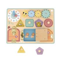 Quadro de Atividades, da Tooky Toy - Brinquedo de Madeira, Painel ou Placa com Estímulos Sensoriais - Cód. TJ473N Quadro de Atividades, da Tooky Toy - Brinquedo de Madeira, Painel ou Placa com Estímulos Sensoriais - Cód. TJ473N