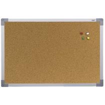 Quadro de Aviso 60X40CM Moldura Alumínio MDF com Cortiça Aparente