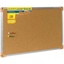 Quadro de Aviso com Moldura em Alumínio e Cortiça Aparente 90X60CM - Pacote com 2 Unidades Quadro de Aviso com Moldura em Alumínio e Cortiça Aparente 90X60CM - Pacote com 2 Unidades