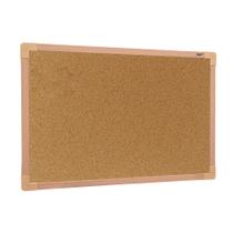 Quadro de aviso cortica mdf revestido carvalho 60x40