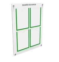 Quadro De Aviso E Gestão Mdf Com 4 Displays A4 De Acrílico5