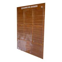 Quadro De Aviso Gestão 8 Displays A4 Em Acm Madeira Imbuia