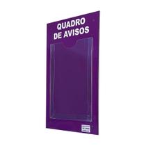 Quadro De Aviso Gestão Á Vista 1 Display A4 ACM Roxo