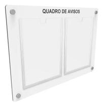 Quadro De Aviso Gestao A Vista 2 Displays Acrilicos A4 6