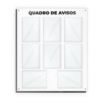 Quadro De Aviso Gestão A Vista 8 Displays A4 Em Acm Branco Quadro De Aviso Gestão A Vista 8 Displays A4 Em Acm Branco