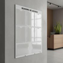 Quadro De Aviso Gestão A Vista 8 Displays A4 Em Acm Branco Quadro De Aviso Gestão A Vista 8 Displays A4 Em Acm Branco