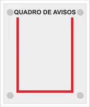 Quadro De Aviso Gestão Com 1 Displays A4 Acrílico Vermelho - Nt Comunicação Visual