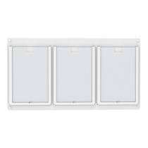 Quadro De Avisos Basic Com 3 Displays Transparentes e Bordas Coloridas