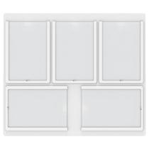 Quadro De Avisos Basic Com 5 Displays Transparentes e Bordas Coloridas Quadro De Avisos Basic Com 5 Displays Transparentes e Bordas Coloridas