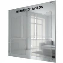 Quadro de Avisos de Gestão e Informativo Premium 5 Displays A4 em ACM Prata Espelhado Organização Profissional e Elegância para seu Ambiente. Quadro de Avisos de Gestão e Informativo Premium 5 Displays A4 em ACM Prata Espelhado Organização Profissional e Elegância para seu Ambiente.