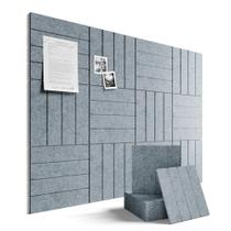 Quadro de Avisos Fluxynara 122x91 cm AzulCinza em Feltro Quadro de Avisos Fluxynara 122x91 cm AzulCinza em Feltro
