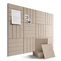 Quadro de Avisos Fluxynara 122x91 cm Taupe em Feltro Quadro de Avisos Fluxynara 122x91 cm Taupe em Feltro