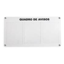 Quadro De Avisos Gestão À Vista 3 Displays A4 Branco