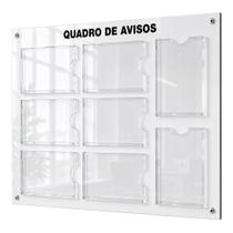 Quadro De Avisos Gestão A Vista 8 Displays A4 Acm Branco Quadro De Avisos Gestão A Vista 8 Displays A4 Acm Branco
