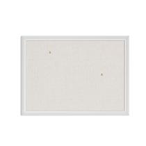 Quadro de Avisos U Brands 46x61 cm Tecido de Linho Moldura Branca Quadro de Avisos U Brands 46x61 cm Tecido de Linho Moldura Branca