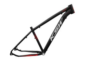 Quadro de Bicicleta KSW XLT Aluminio 6061 Bicicleta MTB Aro 29 Preto com Vermelho e Branco