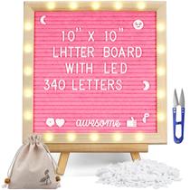 Quadro de cartas DoubleCare 25 cm x 25 cm com luzes LED 340 letras