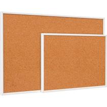 Quadro de Cortiça com Moldura em MDF Branco 80X60CM
