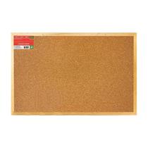 Quadro de Cortiça Fixação Recados com Fundo MDF 90x60cm Moldura de Madeira