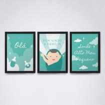 Quadro de Decoração 30x20cm - Moldura Preta em Madeira